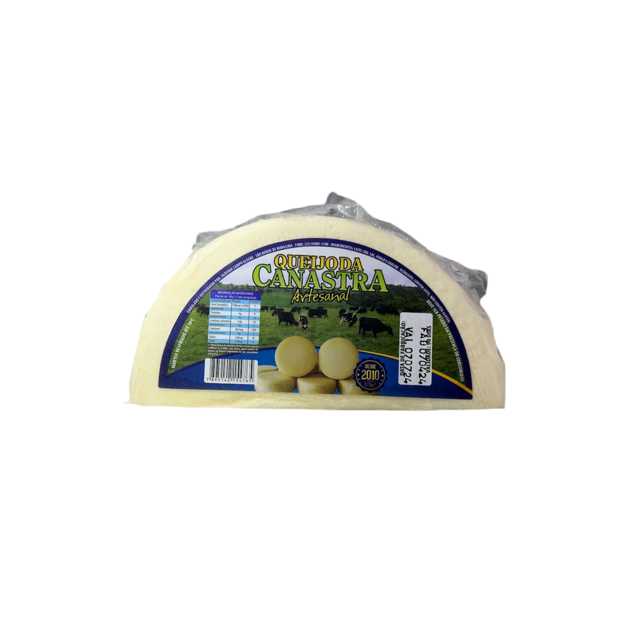 Queijo Meia Cura Canastra (Caixa 20x550g) – Venda Atacado
